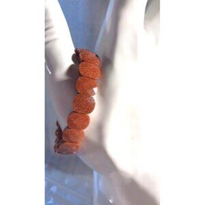 Golden Sandstone Stretch Bangle Bracelet